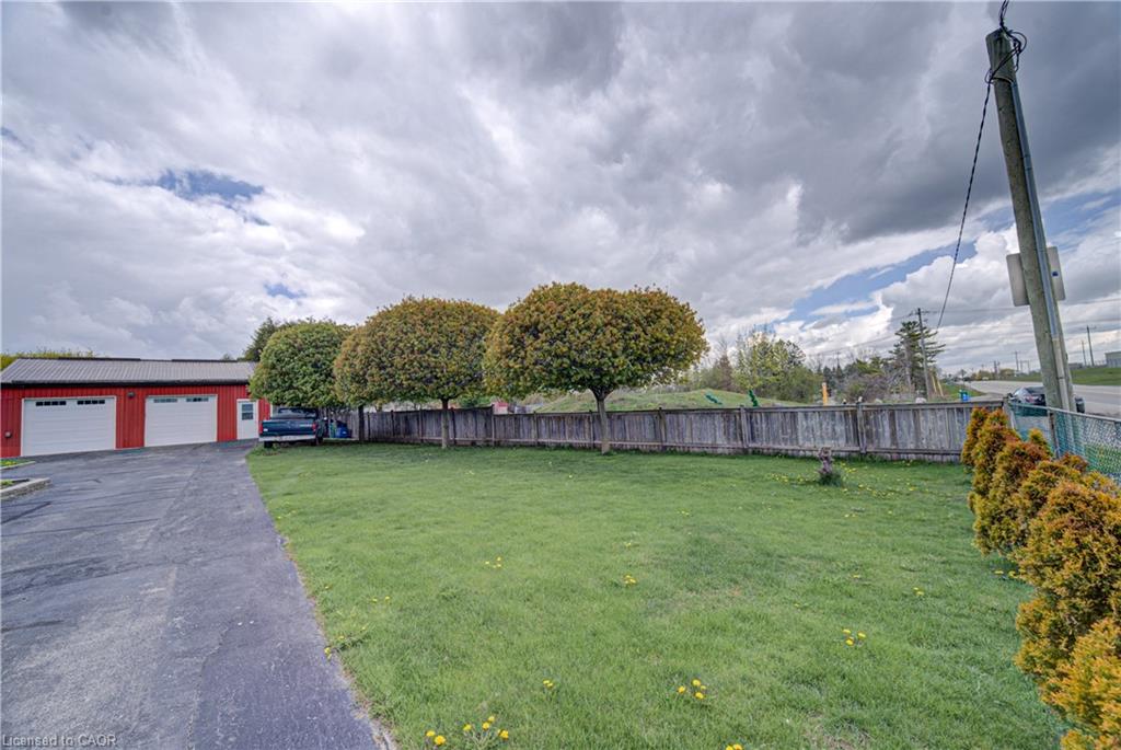 Property line and outbuildings